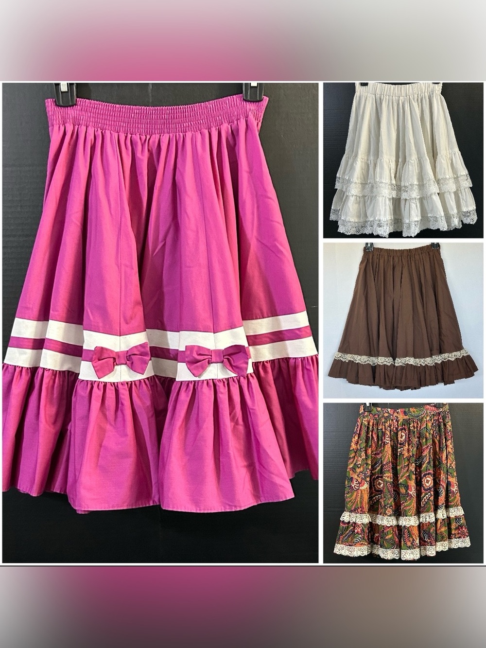 4 Vintage Woman's Square Dancing Skirts